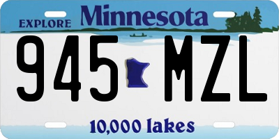MN license plate 945MZL