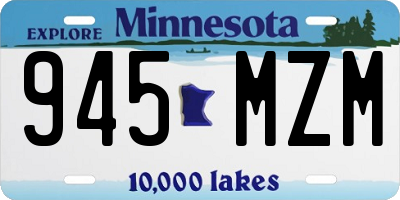 MN license plate 945MZM