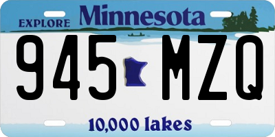 MN license plate 945MZQ