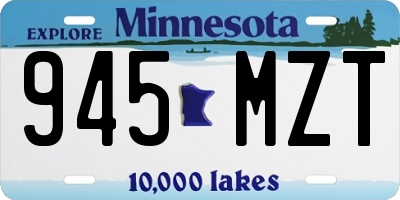 MN license plate 945MZT
