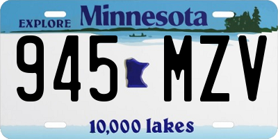 MN license plate 945MZV