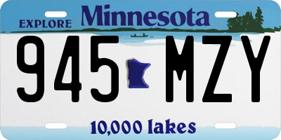 MN license plate 945MZY