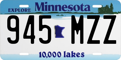 MN license plate 945MZZ