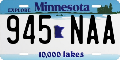 MN license plate 945NAA