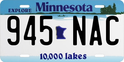 MN license plate 945NAC