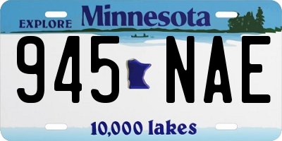 MN license plate 945NAE