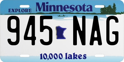 MN license plate 945NAG