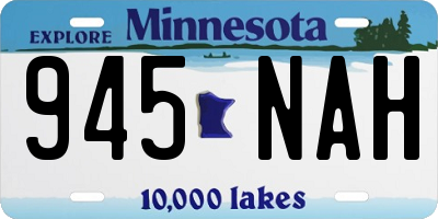 MN license plate 945NAH