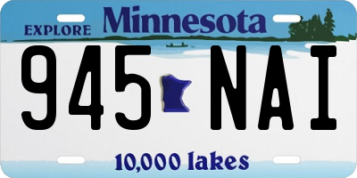 MN license plate 945NAI