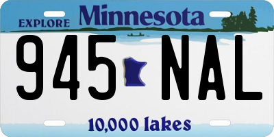 MN license plate 945NAL
