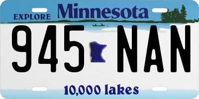 MN license plate 945NAN