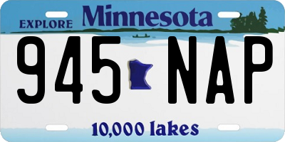 MN license plate 945NAP