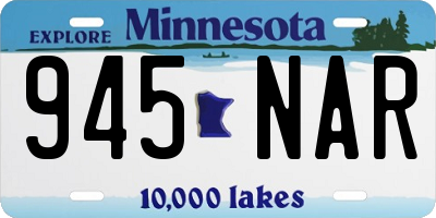 MN license plate 945NAR