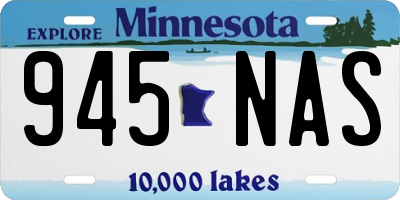 MN license plate 945NAS