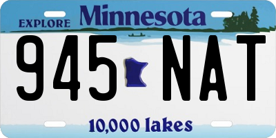 MN license plate 945NAT