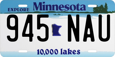 MN license plate 945NAU