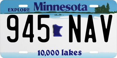 MN license plate 945NAV