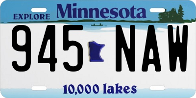 MN license plate 945NAW