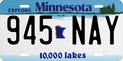 MN license plate 945NAY
