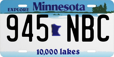 MN license plate 945NBC