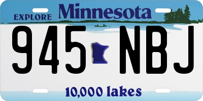 MN license plate 945NBJ