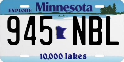 MN license plate 945NBL