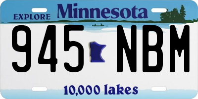 MN license plate 945NBM
