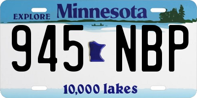 MN license plate 945NBP