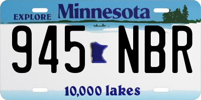 MN license plate 945NBR