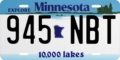 MN license plate 945NBT