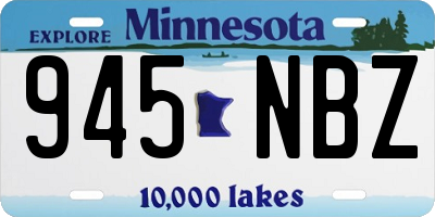 MN license plate 945NBZ