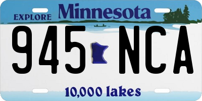 MN license plate 945NCA