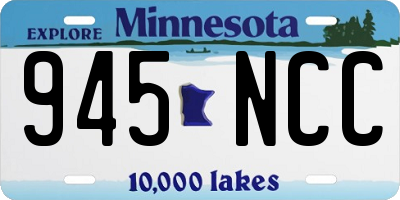 MN license plate 945NCC
