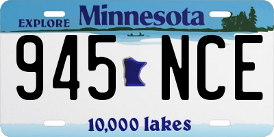 MN license plate 945NCE