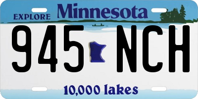 MN license plate 945NCH
