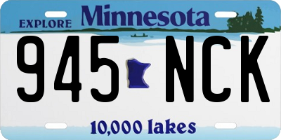 MN license plate 945NCK