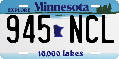 MN license plate 945NCL