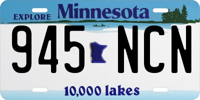 MN license plate 945NCN