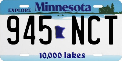 MN license plate 945NCT