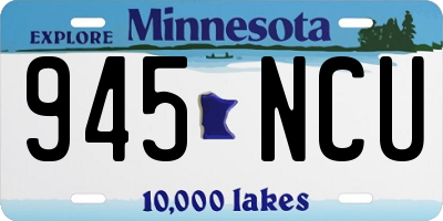 MN license plate 945NCU