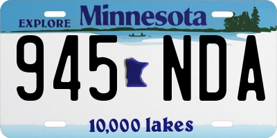 MN license plate 945NDA