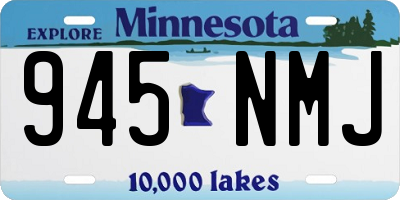MN license plate 945NMJ