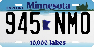 MN license plate 945NMO