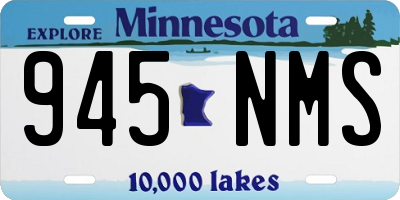 MN license plate 945NMS