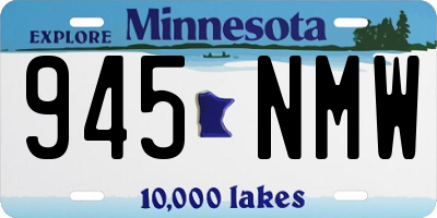 MN license plate 945NMW