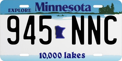 MN license plate 945NNC