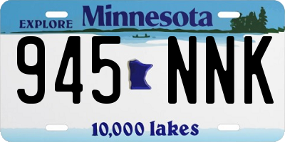 MN license plate 945NNK