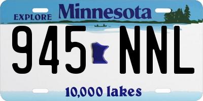 MN license plate 945NNL