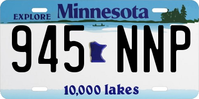 MN license plate 945NNP