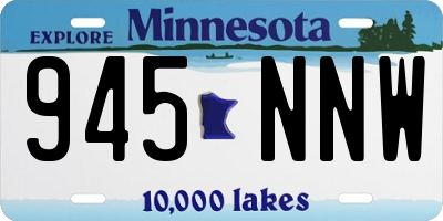 MN license plate 945NNW